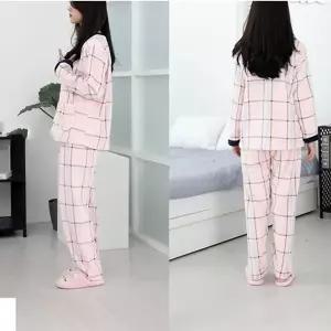 여성용 체크핑크 초극세사 상하의 수면잠옷세트 (HSJ-WFG6Y3A)
