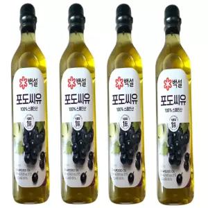백설 포도씨유 900ml x 4개