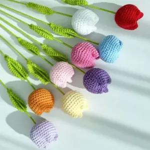 TBZ 모드잇 튤립 니트꽃 모루 꽃다발 완제품 한송이 조화 입학식