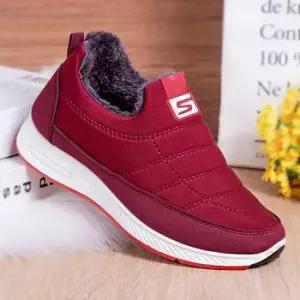 토끼털슬립온 여성 캐주얼 패션 겨울 털 안감 따뜻한 방한화 슈즈