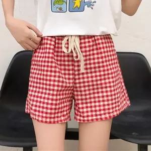 2컬러 베이직한 체크패턴 밴딩 반바지 LK-P032