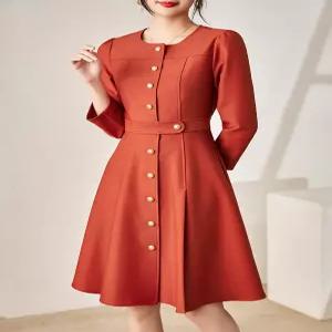 여성 봄가을 프렌치룩 군살커버 원피스 심쿵해외구매