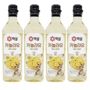 백설 카놀라유 900ml x 4개