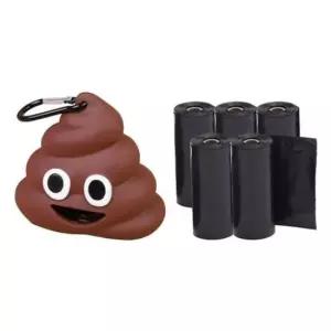 [반려] 귀여운 똥모양 반려동물 케이스+풉백5롤 똥츄 배변봉투