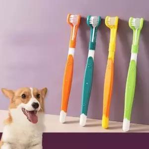 [반려] 칫솔 반려동물 3면 고양이 강아지