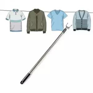 [JED] 벽걸이 행거 집게봉 스틱 스테인리스 옷걸이봉 막대