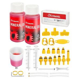 시마노용 사이클 트래블 브레이크 블리드 키트, TEKTRO, TRP 유압 디스크 브레이크, 고성능 미네랄 오일 오일을 포함한 마운틴 키트.