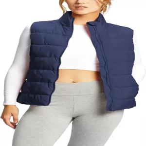 주켈라 여성용 퍼퍼 조끼 슬림 핏 풀 지퍼 퀼팅 민소매 퍼피 재킷 방수 아웃도어 스포츠 코트