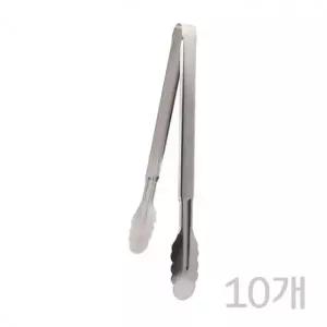 스텐 럭셔리만능집게(대)(10개) 스텐집게 식품집게