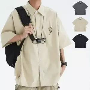 여름 스타일리시 남성 루즈핏 반팔 셔츠 BM-028