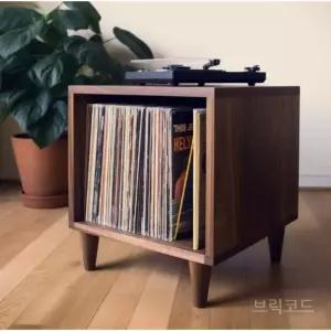 레코드 장식장 LP 빈티지 보관함 엘피 캐비닛 턴테이블 정리함 스토리지 꽂이
