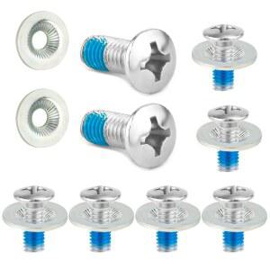 스노보드 바인딩 나사 세트, 미끄럼 방지 와셔 스노보드 바인딩 액세서리가 포함된 스테인리스 스틸 스노보드 장착 나사 스포츠 스노보드 교체 하드웨어용
