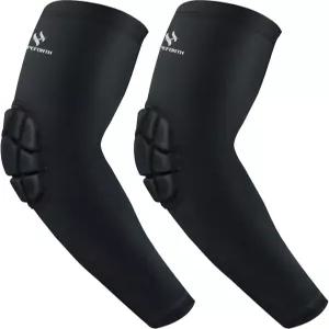 호프포스 2PCS 패딩 팔꿈치 소매 압박 팔 보호 지지대