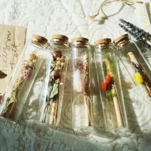 [문구/오피스] 유리병 꽃 편지 시즌2 다섯가지꽃 편지지/특별한 선물