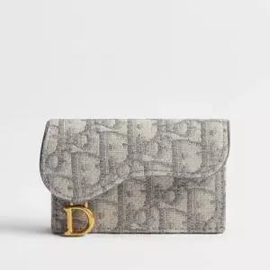 MUST IT_디올 새들 블룸 오블리크 자카드 카드지갑 그레이 S5611CTZQ M932