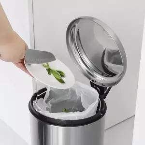 ( )무소음 클로징 밀폐커버 고급스텐 원형페달휴지통 20L