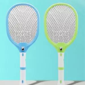 (색상 랜덤)모기제로 원버튼 전기모기채 전자 파리채