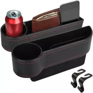 컵 홀더가 있는 에코너 카시트 갭 필러 25.4 x 15.2cm 휴대폰 음료 및 카드를 보관할 수 앞좌석 사이의