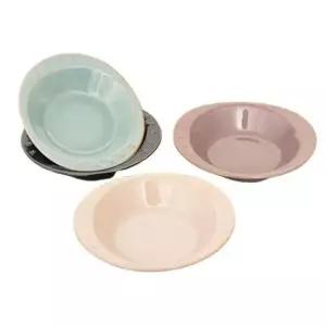 앞접시 파스텔 유럽풍 도자기 타원 찬기 대 세라믹 그릇 4P