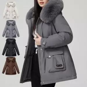 안감 퍼카라 누빔 여성 겨울 패딩 점퍼