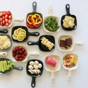 니본 팬쿠프 사각앞접시5P-손잡이접시 캠핑접시 손잡이 압접시 간식플레이트 반찬접시 팬쿠퍼 니본접시 사