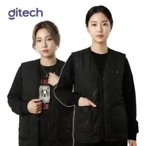 디테크 V넥 캠핑 보온 발열 온열 열선 usb 패딩 조끼