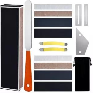 16PC 기타 DIY 도구 프렛 파일 크라우닝 로커 엔드 드레싱 랩 레벨링 빔 폴리싱 키트 핑거보드 가드