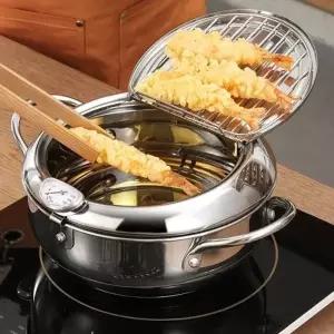 ( )대형 스탠304 캠핑튀김냄비 3.4L 캠핑요리냄비