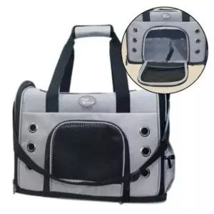 [반려] 여행 접이식 강아지 1P 캐리어 그레이 가방 외출 이동