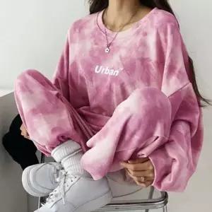 긴팔 물감 상하복 트레이닝셋업 오버핏 여성 셋업