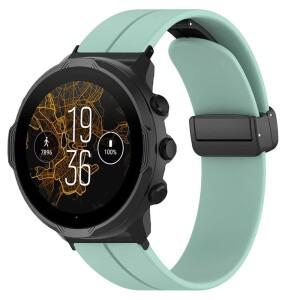Suunto 9/7/D5/Spartan Sport 손목 HR/Baro 스포츠 마그네틱 버클 24mm 실리콘 시계 스트랩 밴드