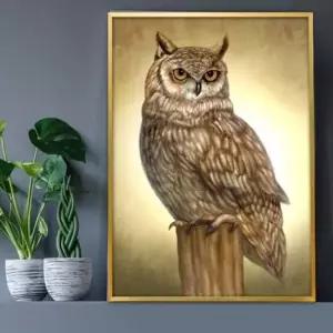 부엉이그림 액자 A2 OWL1 풍수그림 돈들어오는 풍수그림