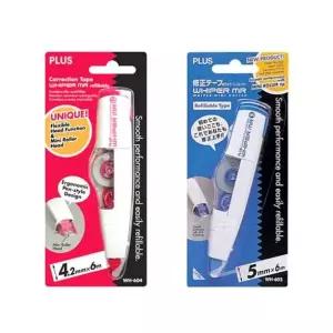 플러스 수정테이프 WH-604. WH-605 5mmx6m 빨강.파랑