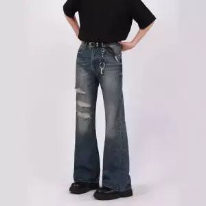남성 여름 빈티지 일자핏 청바지 크린핏 블루 부츠컷 슬랙스 데님팬츠 KS2