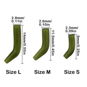 30pcs 터미널 잉어 낚시 안티 엉킴 슬리브 후크 고무 팁 튜브 포지셔너 태클과 연결