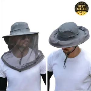 여름낚시모자 벌 야외 얼굴 모기장 낚시용 방충모 nSN5+2hab