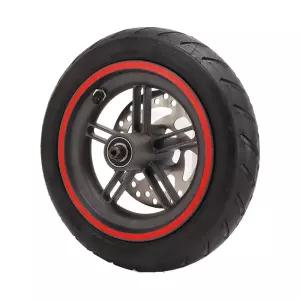 Equlup 전동 스쿠터 뒷바퀴 120mm/4.7인치 브레이크 디스크 레드 공압 타이어 알루미늄 합금 허브 고무 호