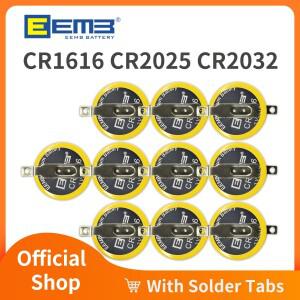 EEMB 10PCS CR1616 배터리(솔더 탭 포함) CR2025 배터리 Gameboy Color Advance 게임 상자와 호환 가능