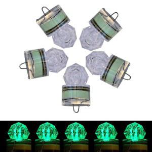 덩크팀 5PCS LED 낚시 미끼 다이아몬드 플래셔, 물 유발 유인물, 얼음 낚시를 위한 수중 플래시 미끼, 트롤링, 딥 드롭 리그
