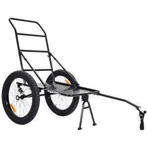 Bakcou 접이식 유틸리티 전기 자전거 트레일러 히치 부착 액슬 익스텐더 16x3 두꺼운 타이어 캔버스 라이너가 장착된 대형 화물 보관 카트