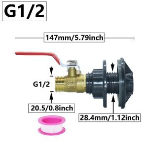 1000리터 IBC 탱크 탭 어댑터 1/2 3/4 1인치 나사 연결 황동 빗물 수집 버킷 피팅