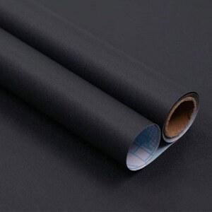 55CM 너비 매트 벽지 블랙 Waterpoof 비닐 자체 접착 스티커 벽 가구 거실 종이 홈 장식