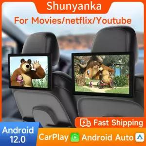 머리 받침 모니터 태블릿 무선 카플레이 자동차 뒷좌석 비디오 플레이어 FM 블루투스 에어플레이 입력 풀