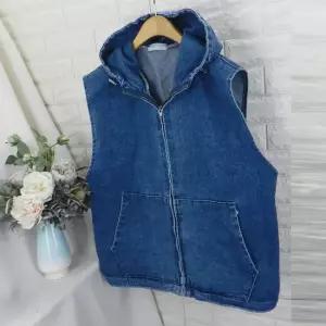 SLG_데님아노락베스트VOT박스핏 청조끼 박스조끼 후드조끼