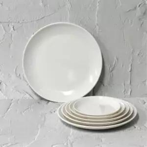 집들이선물 한식 양식 화이트 원형접시 KJ멜라민 도자기원형 20호