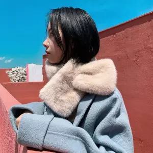 WL 잔솔 쁘띠 털목도리 밍크 페이크퍼 에코 미니 숏 짧은