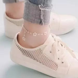 하트발찌 카라 진주 발찌