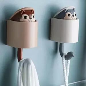 [생활] 마스크 벽장착 걸이 아이방 수납 벽걸이 벽후크 아기방 다용도 고리