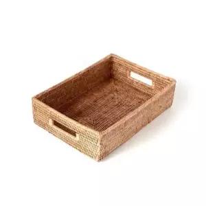 직사각 인테리어 수납 라탄 바구니 스몰 S