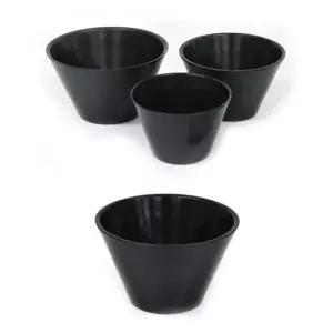 시리얼그릇 블랙 2중 스텐 빙수볼 샐러드볼 12cm 7호